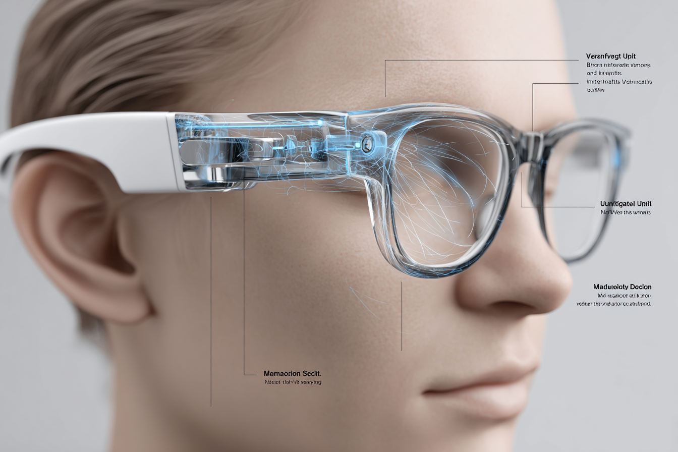 AI 眼镜 AR眼镜 骨传导耳机集成到眼镜腿